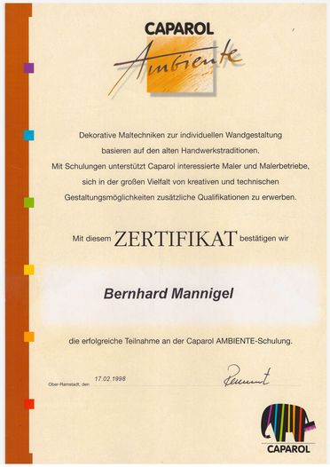 Willi Kruse - Zertifikat 05